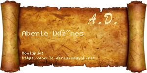 Aberle Dénes névjegykártya