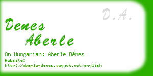 denes aberle business card